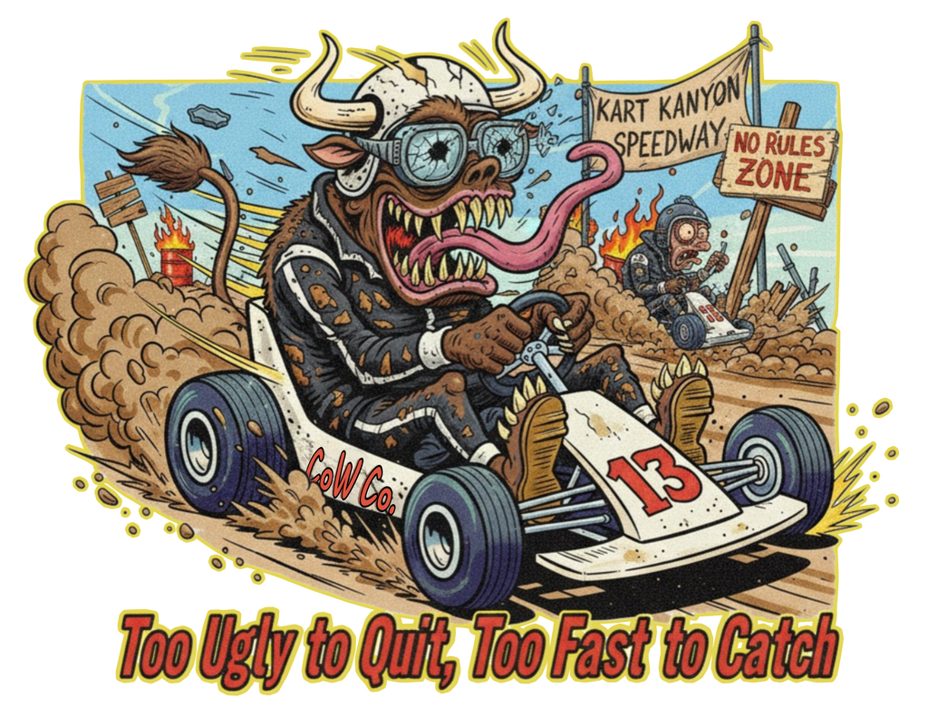 Youth Kart Kanyon C.o.W. – Rat Fink-Style Speedway Tee
